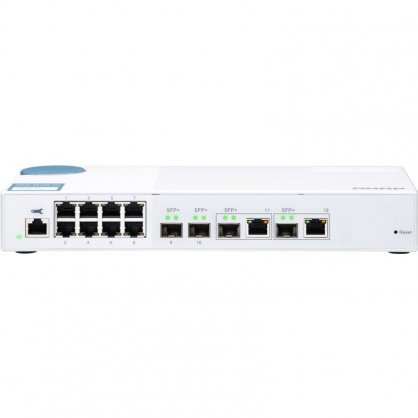 Qnap QSW-M408-2C Managed Switch 8 Gigabit Ports + 2 Combined 10GbE SFP + / RJ45 + 2x 10GbE SFP +
