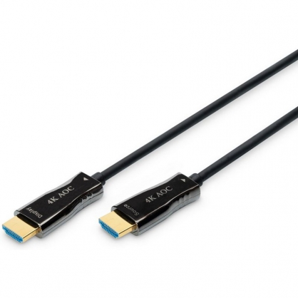Digitus HDMI Cable AOC Fiber Optic 4K 20m Black
