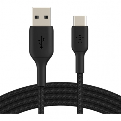 Belkin Boost Charge Cable Trenzado USB-C a USB-A 2m Negro