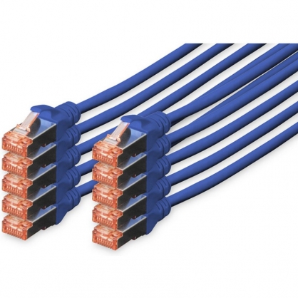 Digitus Cable de Red S-FTP Cat. 6 LSZH 2m Azul 10 Unidades