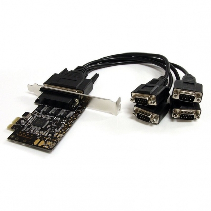 Startech Tarjeta Adaptadora PCI Express PCIe 4 Puertos Serie con Cable Multiconector RS232 Serial