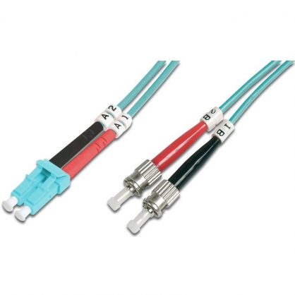 Digitus Cable de Conexin de Fibra ptica Dplex LC ST/BFOC 1m Azul