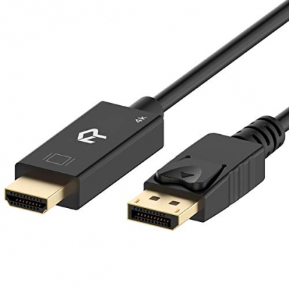 Rankie Cable DisplayPort DP a HDMI, 4K Resolucin, 1,8 m, Negro
